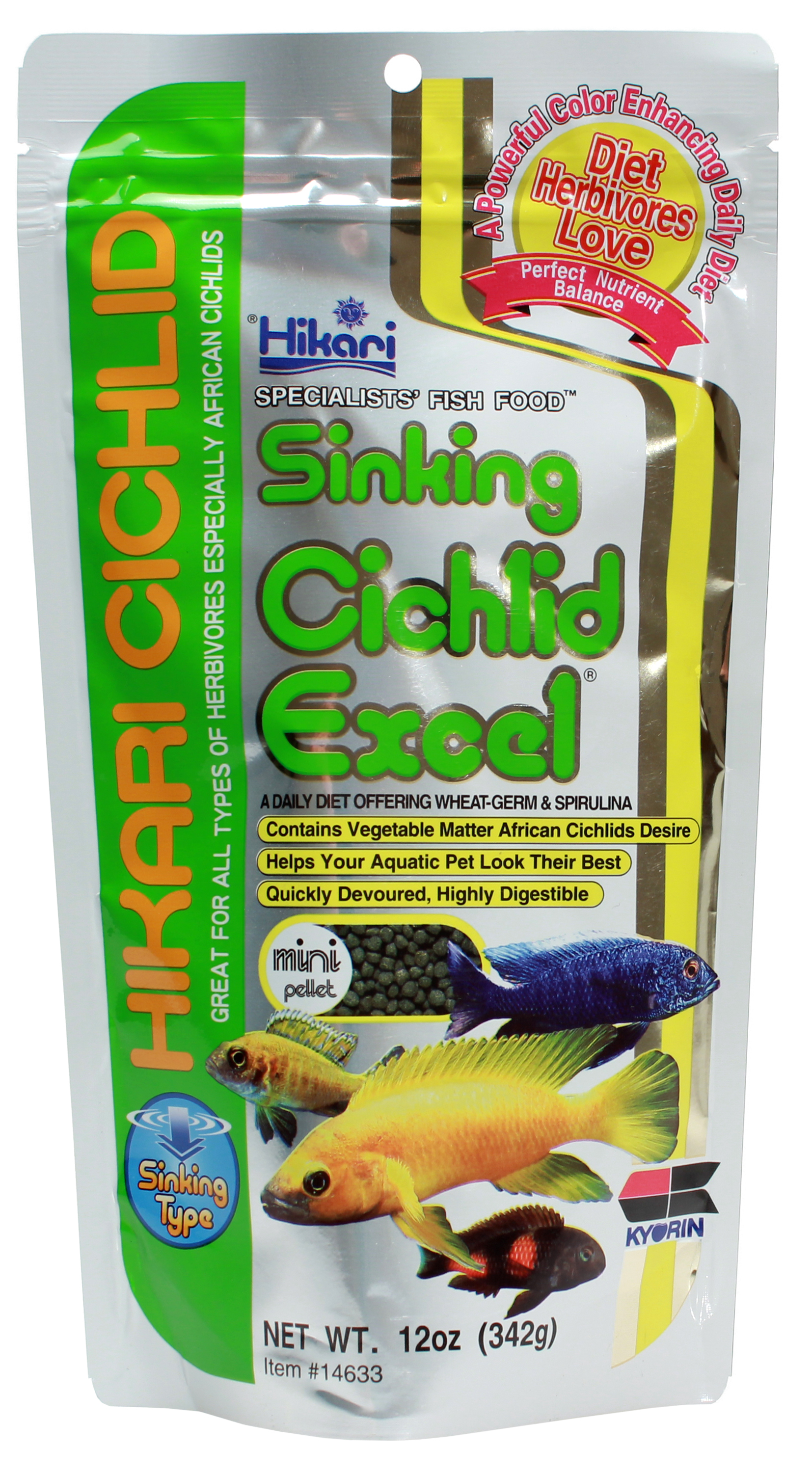 Hikari Pellets Ciklid Excel Sinking Mini 342g