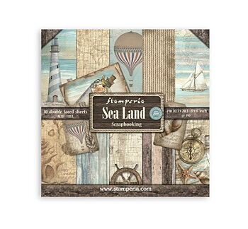 Stamperia Paper Pad 8X8 - Sea Land