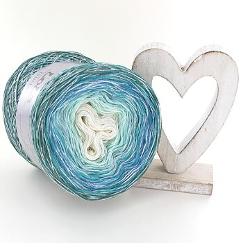 LoLa YarnCake Glitter, Petrol Wedding (750 m)