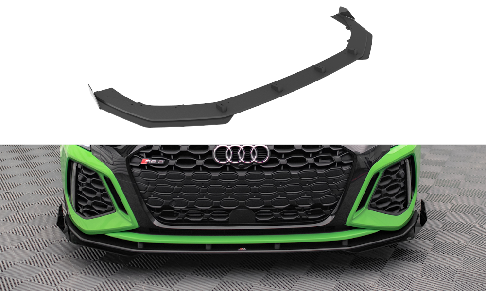 Maxton - STREET PRO FRONT SPLITTER V.1 + FLAPS AUDI RS3 8Y