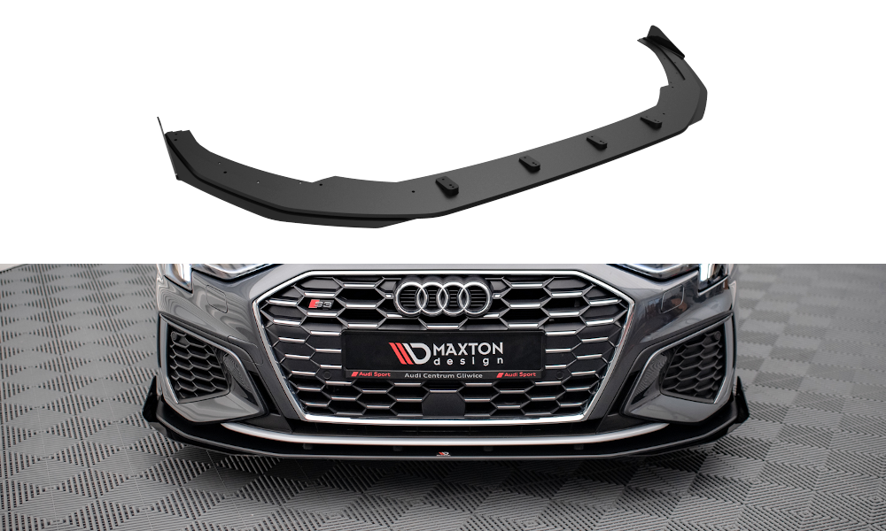 Maxton - STREET PRO FRONT SPLITTER V.1 + FLAPS AUDI S3 / A3 S-LINE 8Y