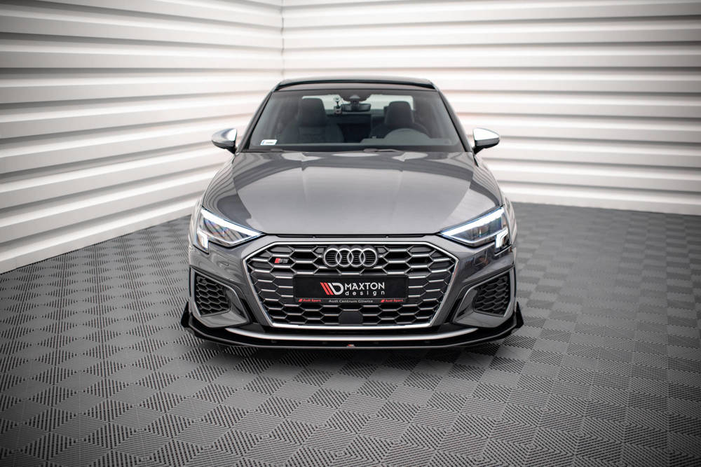 Maxton - STREET PRO FRONT SPLITTER V.1 + FLAPS AUDI S3 / A3 S-LINE 8Y - 2
