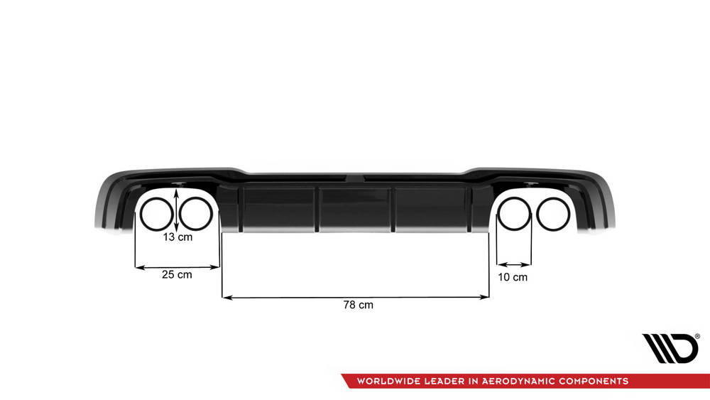 Maxton - REAR VALANCE V.2 AUDI RS3 SPORTBACK 8V FACELIFT - 6