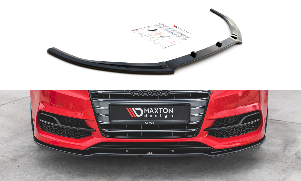 Maxton - FRONT SPLITTER V.2 AUDI S3 / A3 S-LINE 8V SEDAN / CABRIO