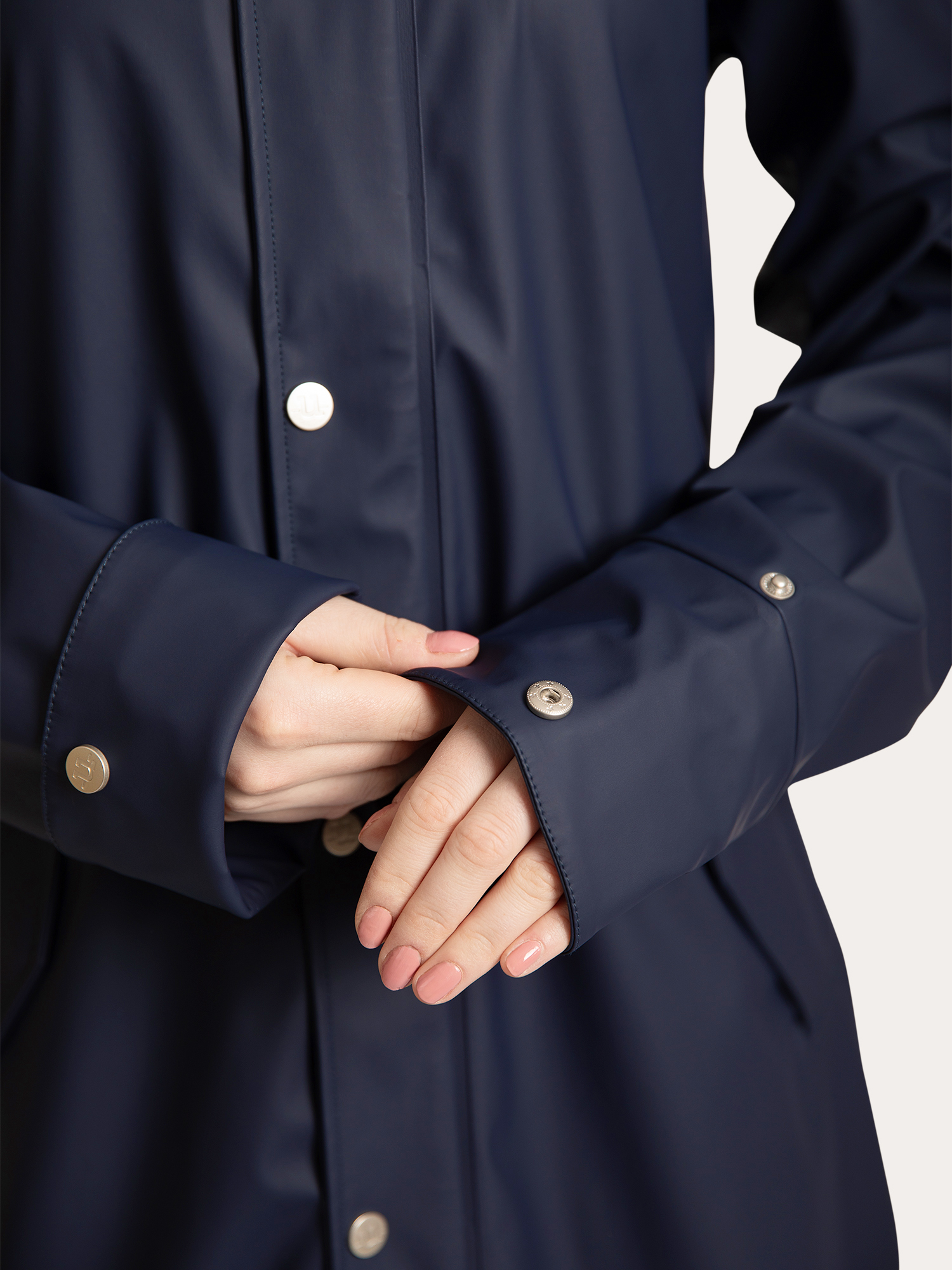 Uhip Winnie Mid Raincoat - Navy Blue 