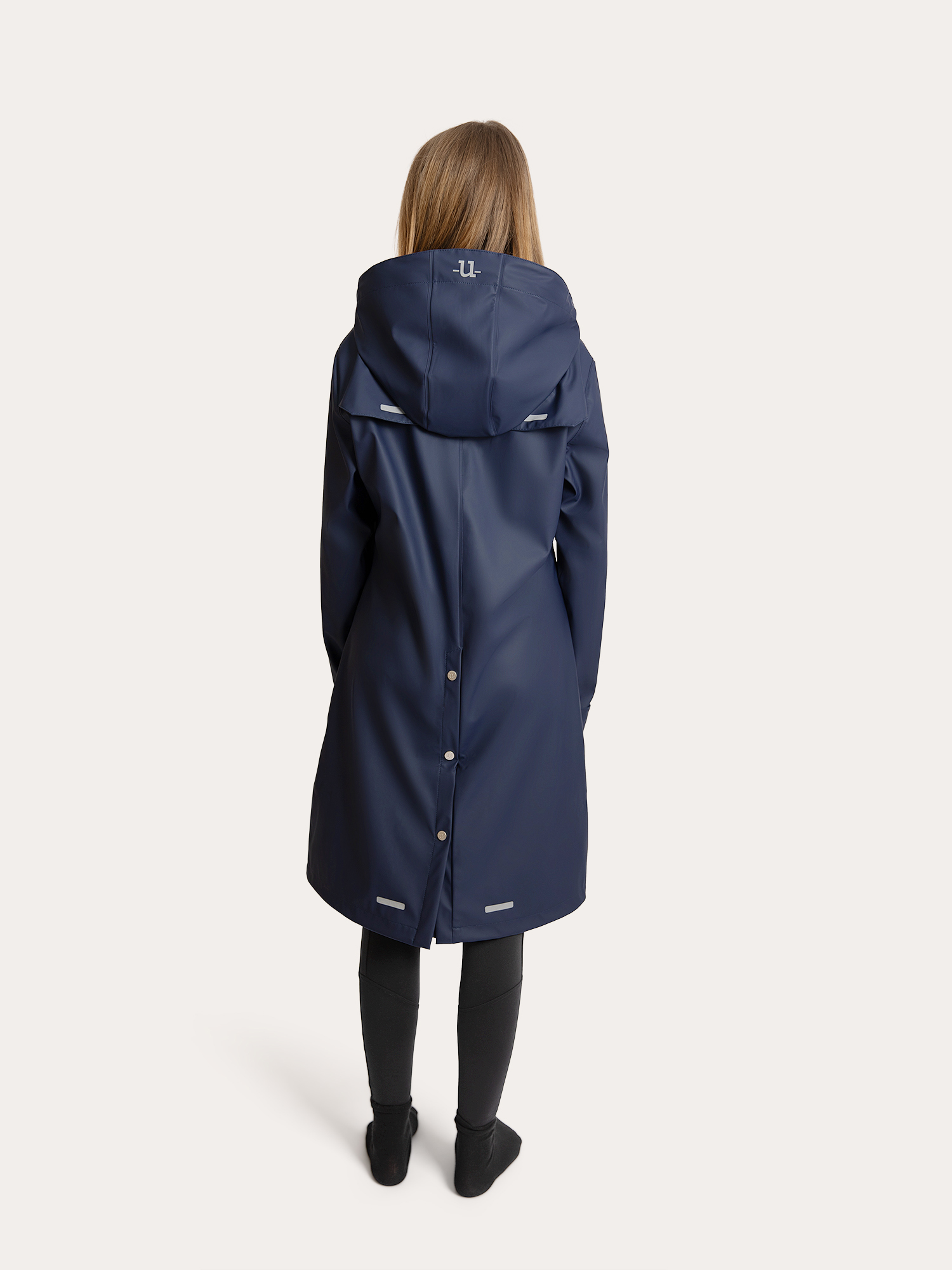 Uhip Winnie Mid Raincoat - Navy Blue 