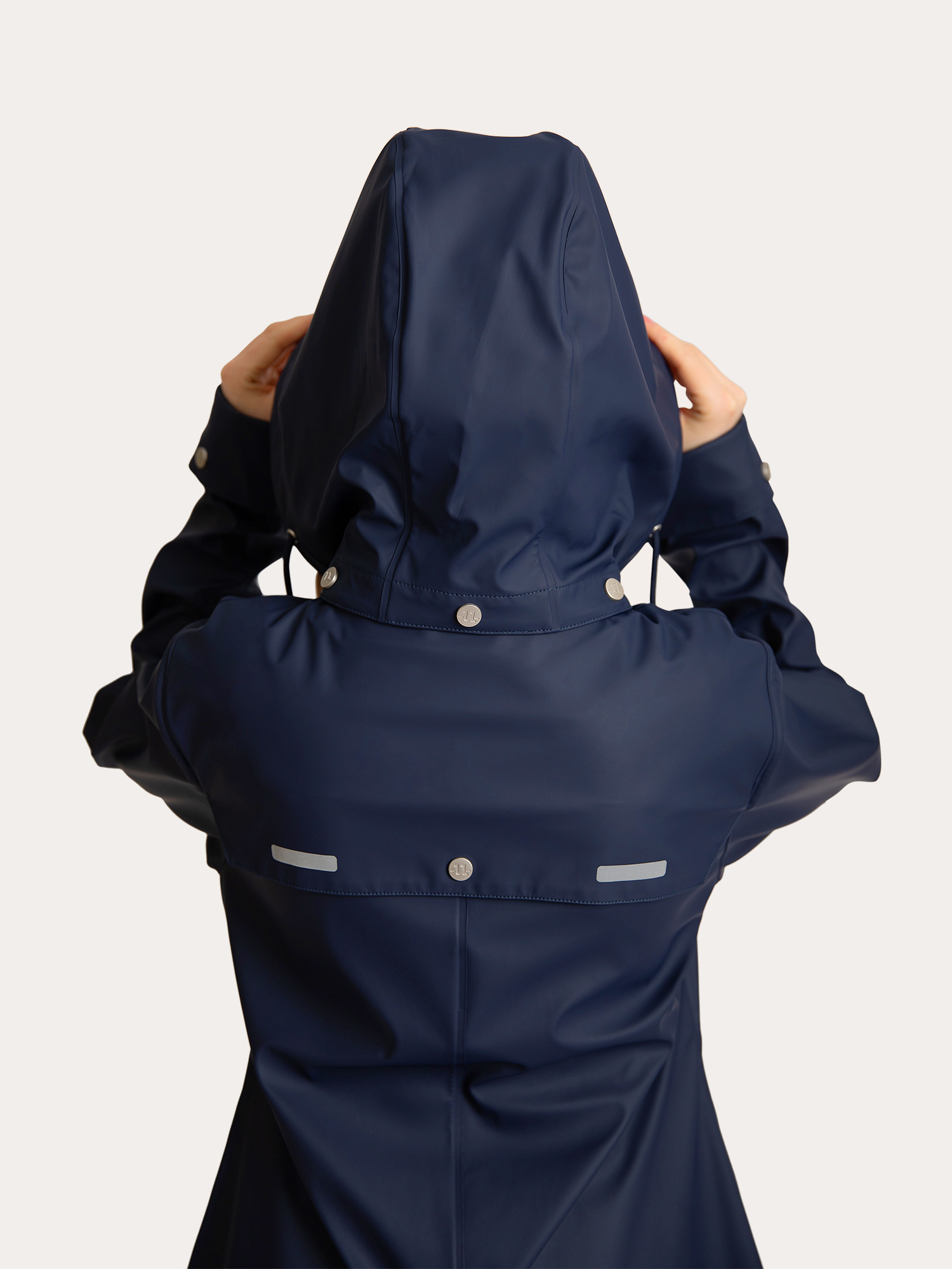 Uhip Winnie Mid Raincoat - Navy Blue 