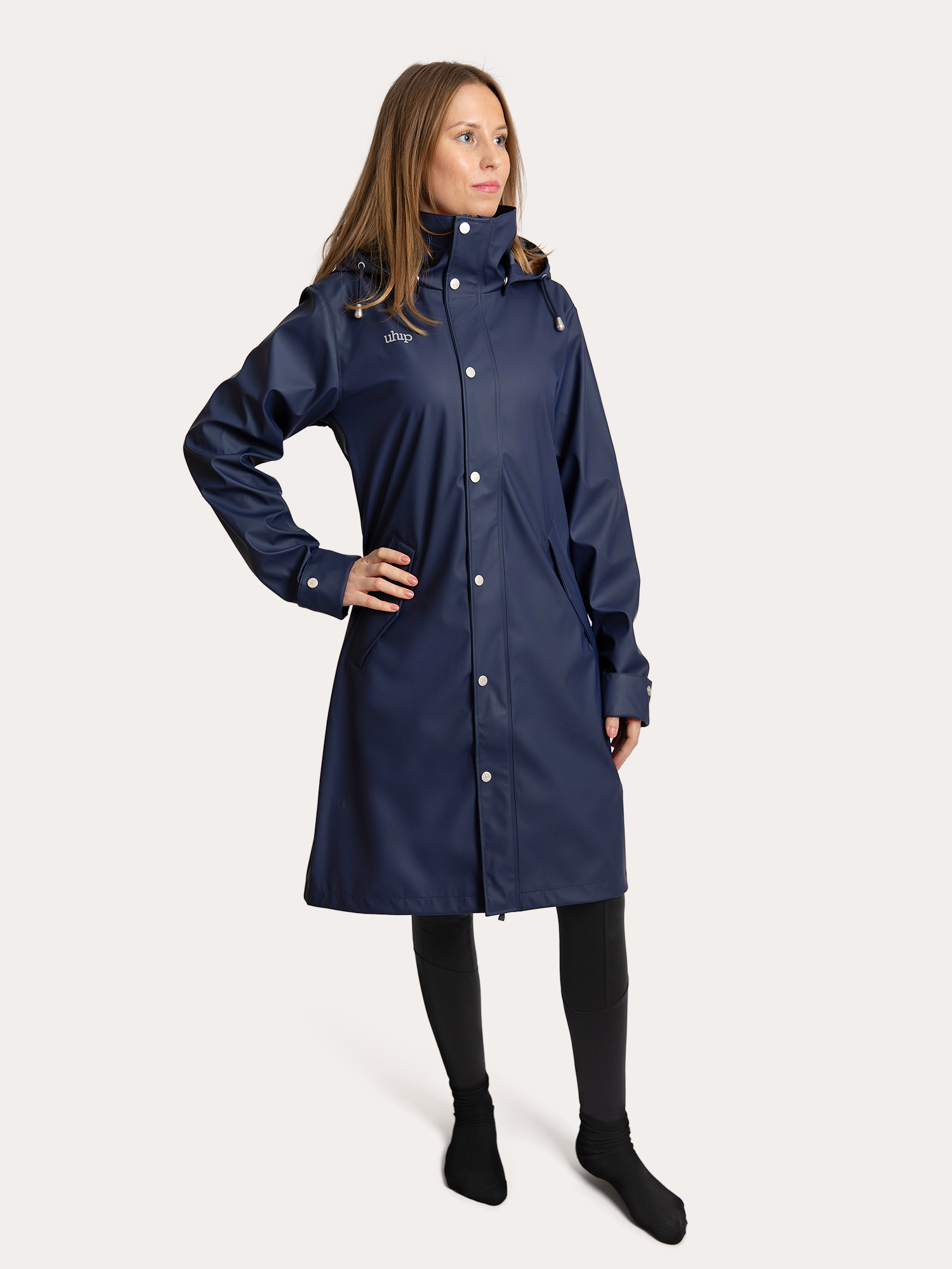 Uhip Winnie Mid Raincoat - Navy Blue 
