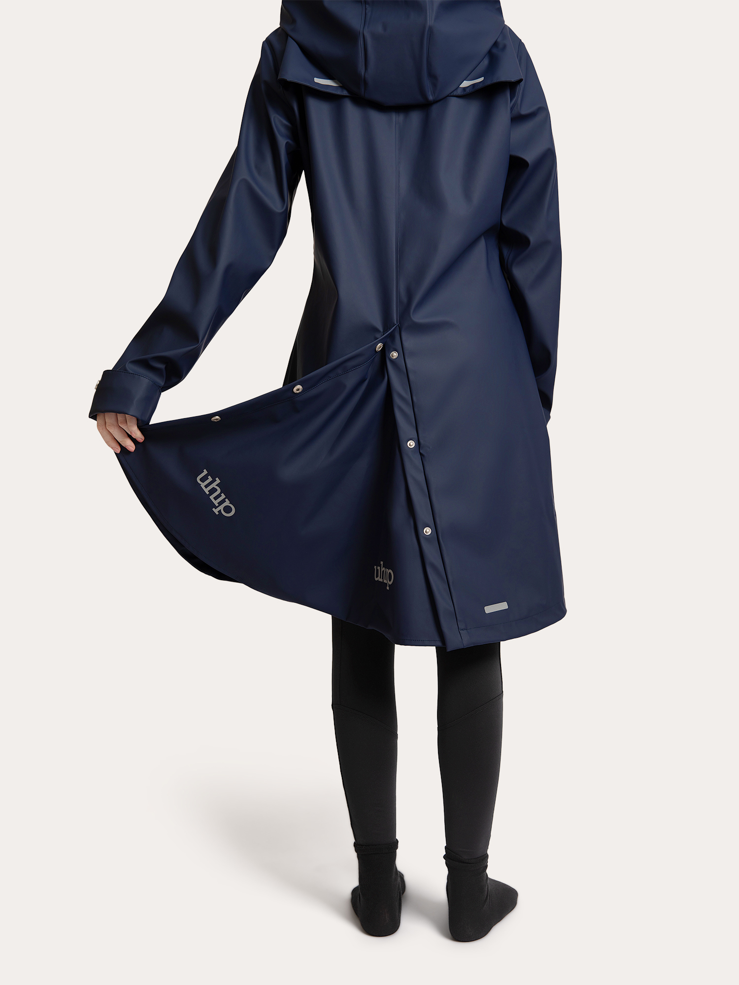 Uhip Winnie Mid Raincoat - Navy Blue 