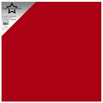Cardstock Paper Favourites Släta 504 -Fresh Red