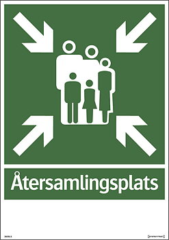 Systemtext Skylt Återsamlingsplats