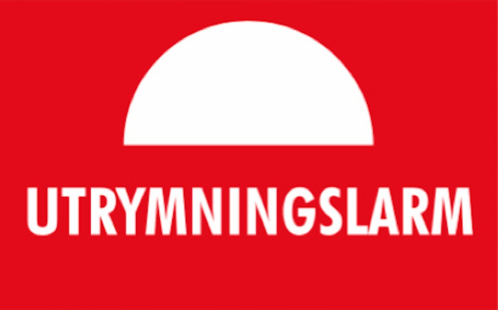 Ateco Skylt utrymningslarm 80x50mm