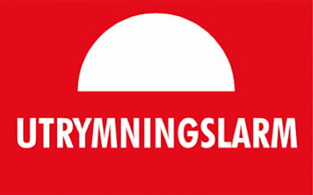 Ateco Skylt utrymningslarm 80x50mm