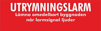 Ateco Skylt Utrymningslarm Lämna omedelbart 160x50mm
