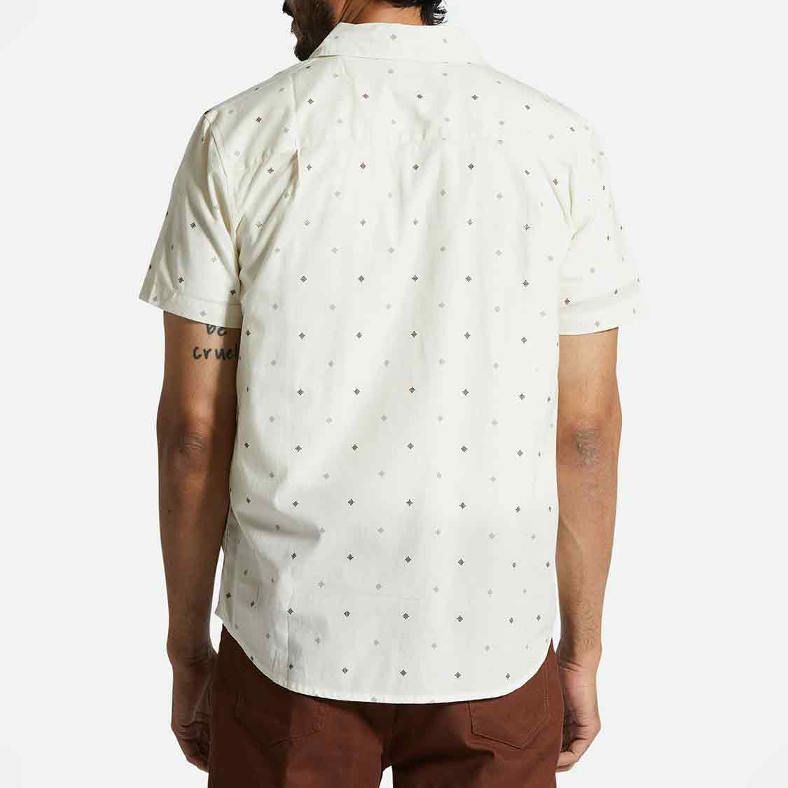 Brixton - Charter Print S/S Off White Pyramid - 2