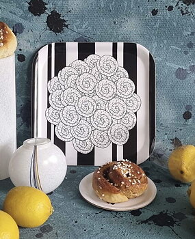 Kanelbullebricka – Fikabricka med Svensk Design