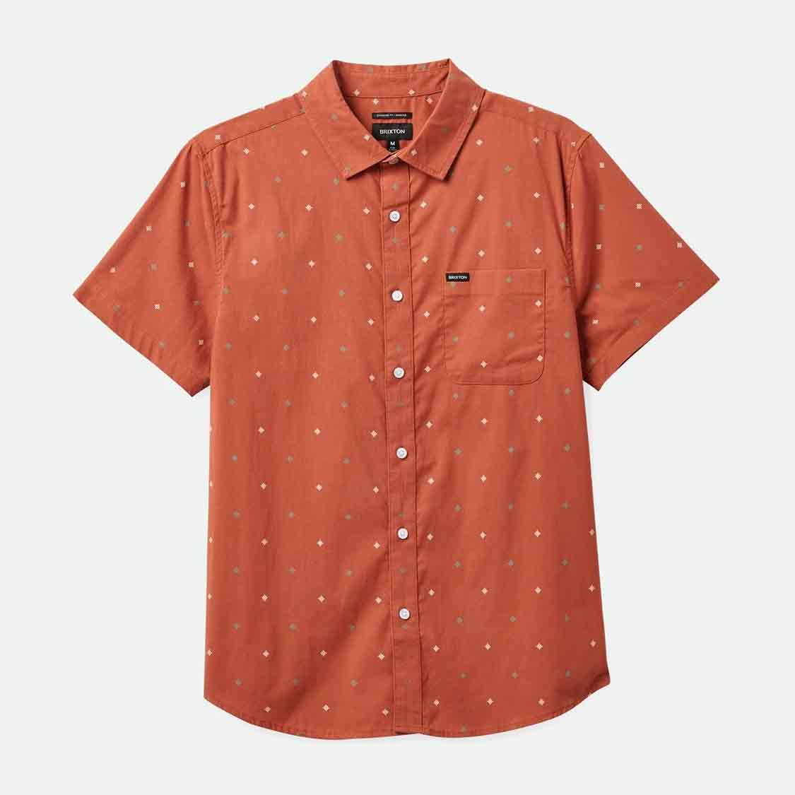 Brixton - Charter Print S/S Terracotta Pyramid - 3