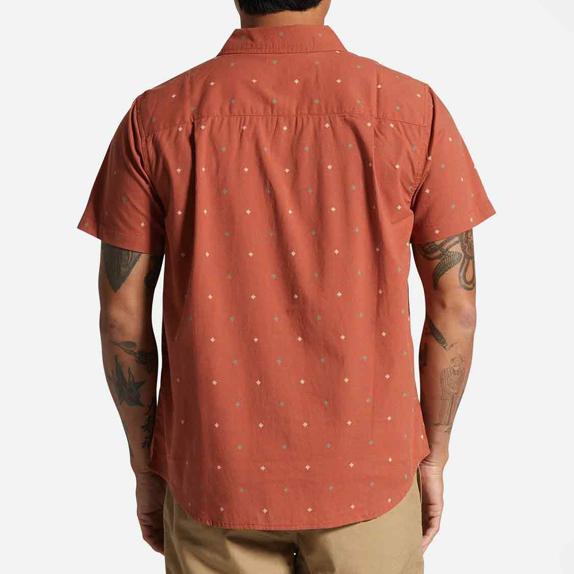 Brixton - Charter Print S/S Terracotta Pyramid - 2