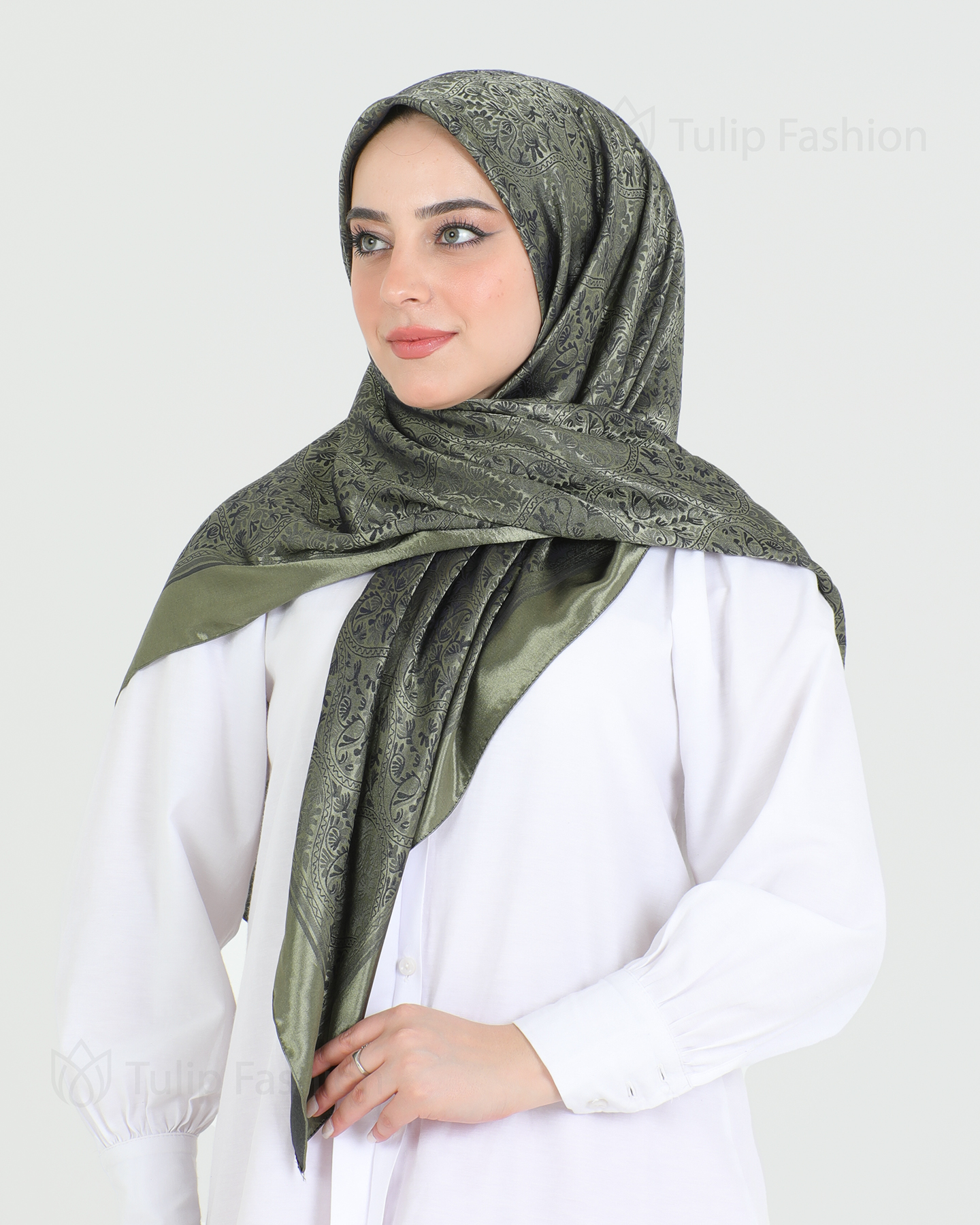 Hijab - Square Viskon 120 cm - Green