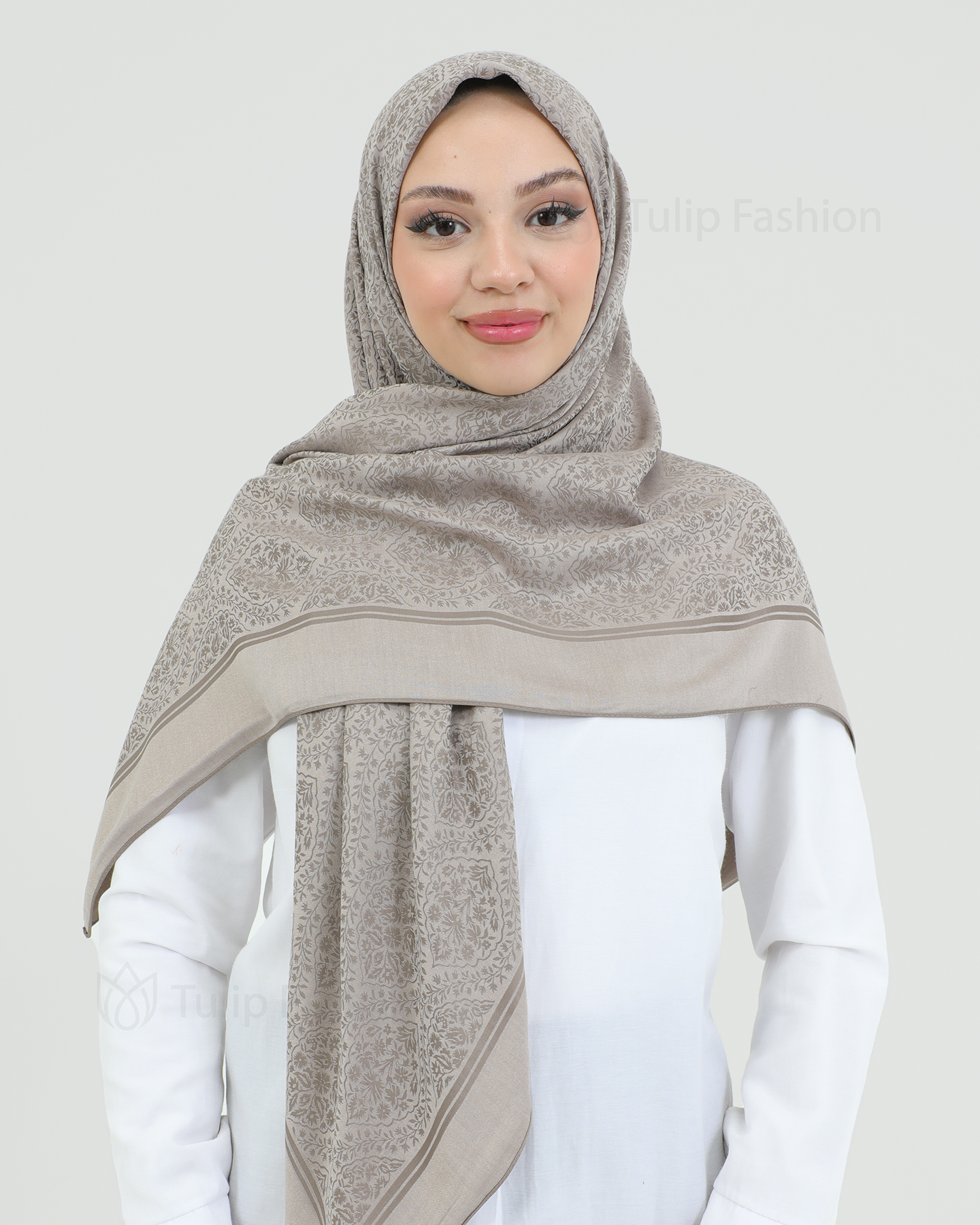 Hijab - Square Viskon 120 cm - Brown