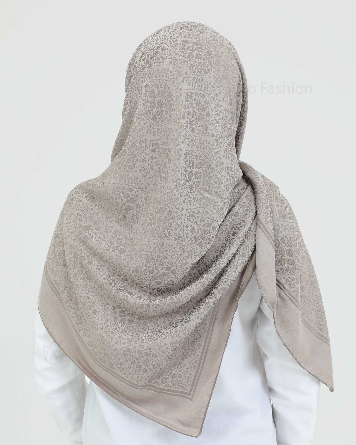 Hijab - Square Viskon 120 cm - Brun - 3