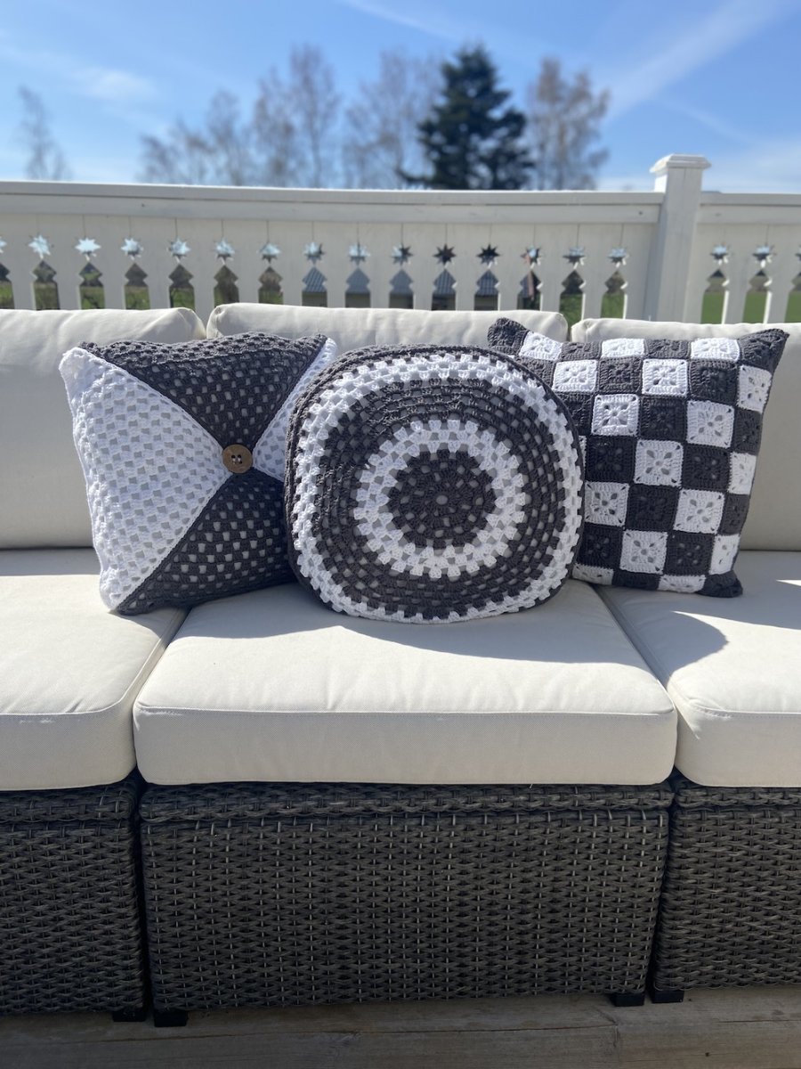 Mönster. Virkade kuddar. (026)