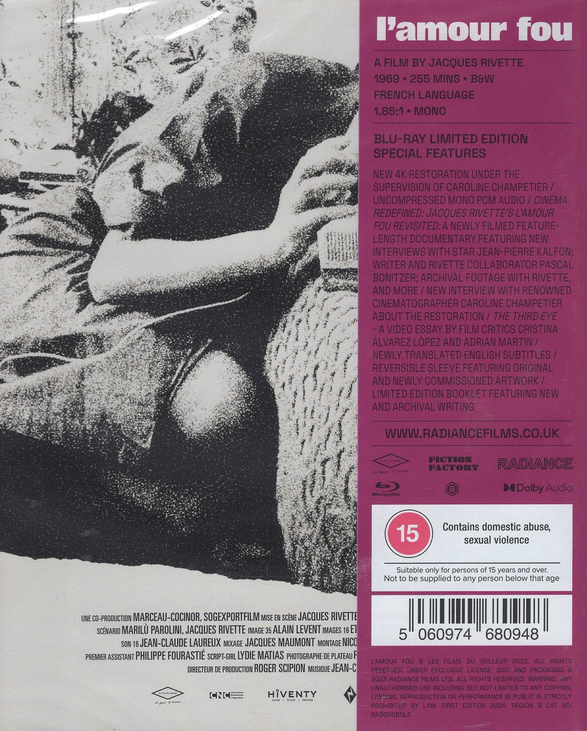 L'Amour Fou (Limited Edition) (ej svensk text) (Blu-Ray) - 2