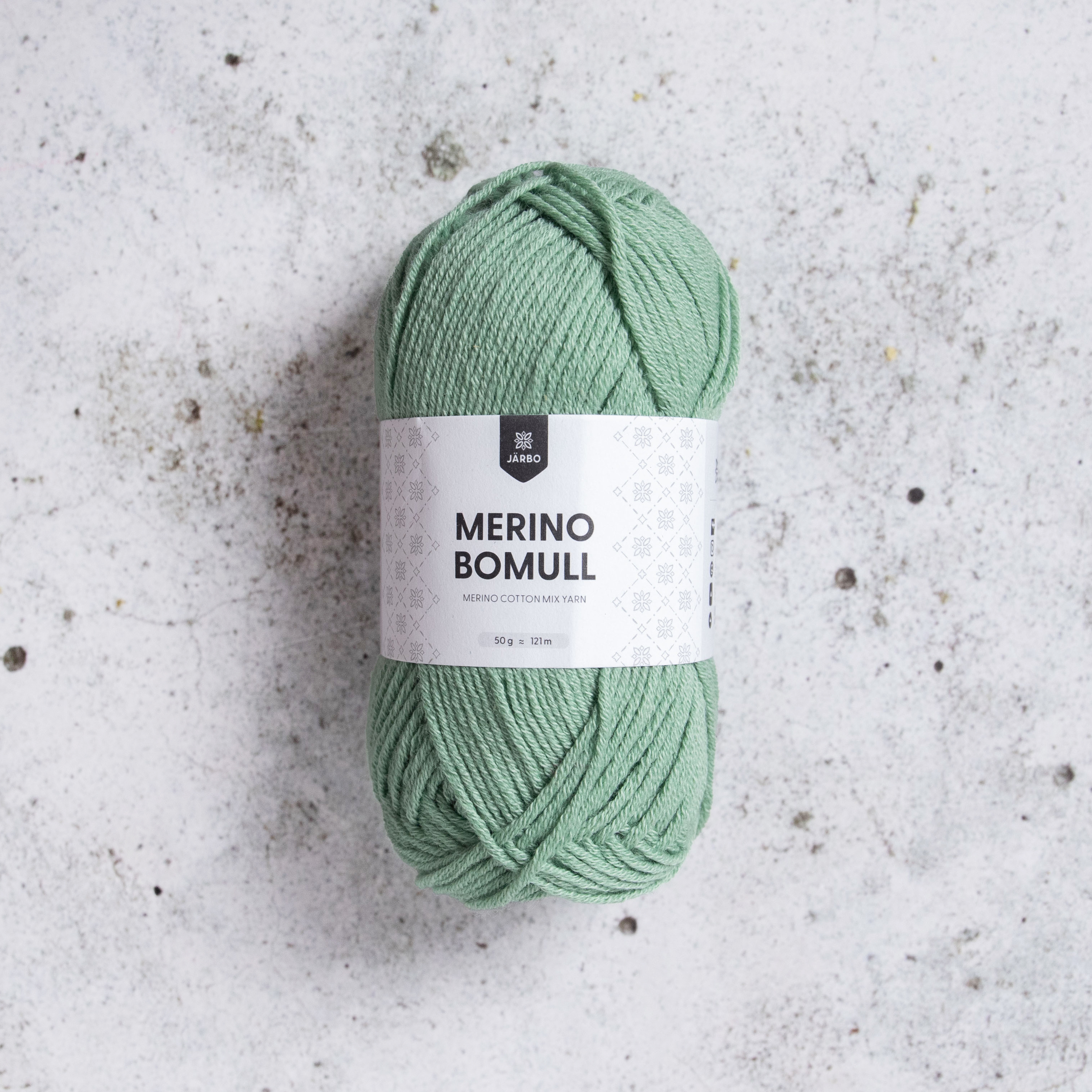 Järbo Merino Bomull 50g Basil 34015 - 2