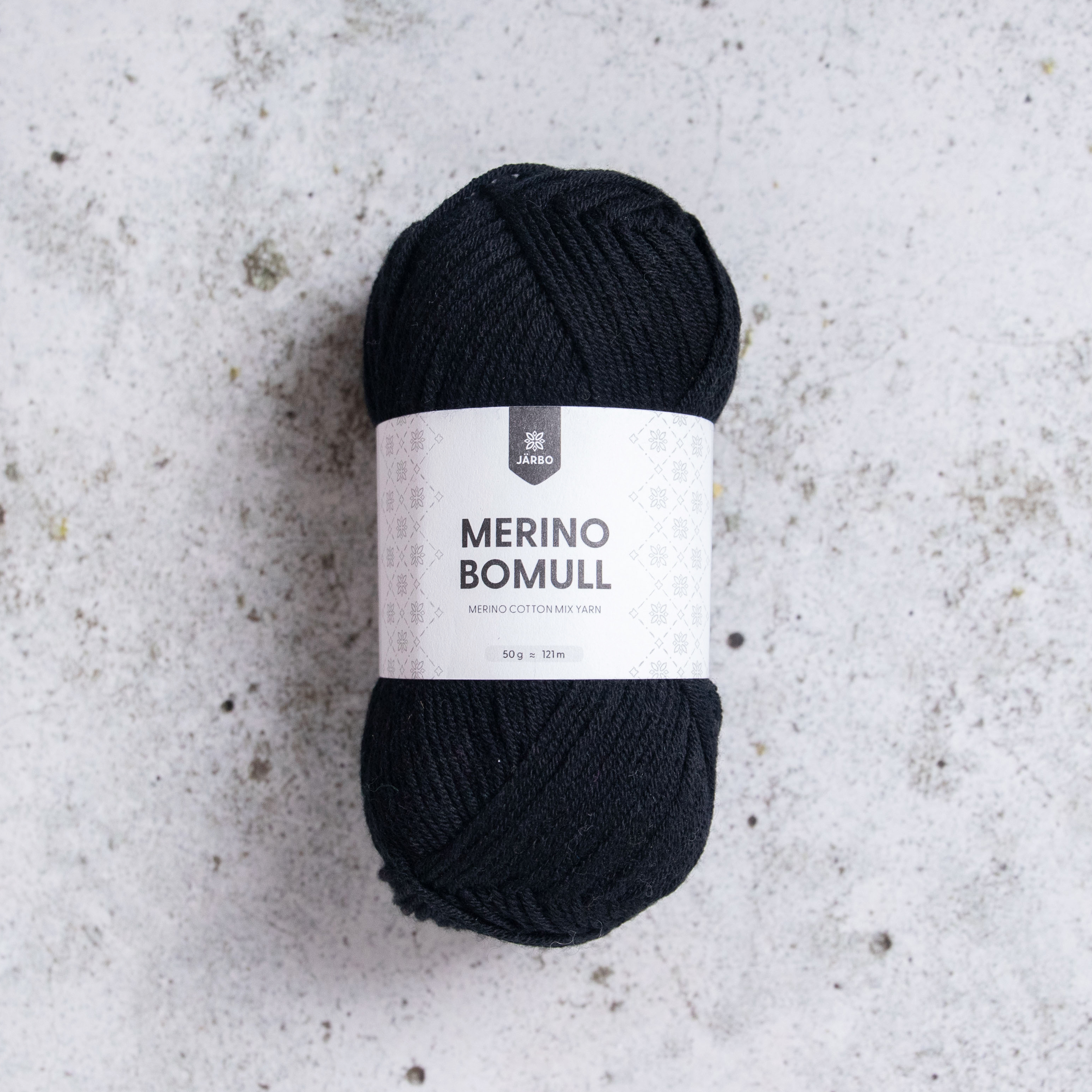 Järbo Merino Bomull 50g Black onyx 34002