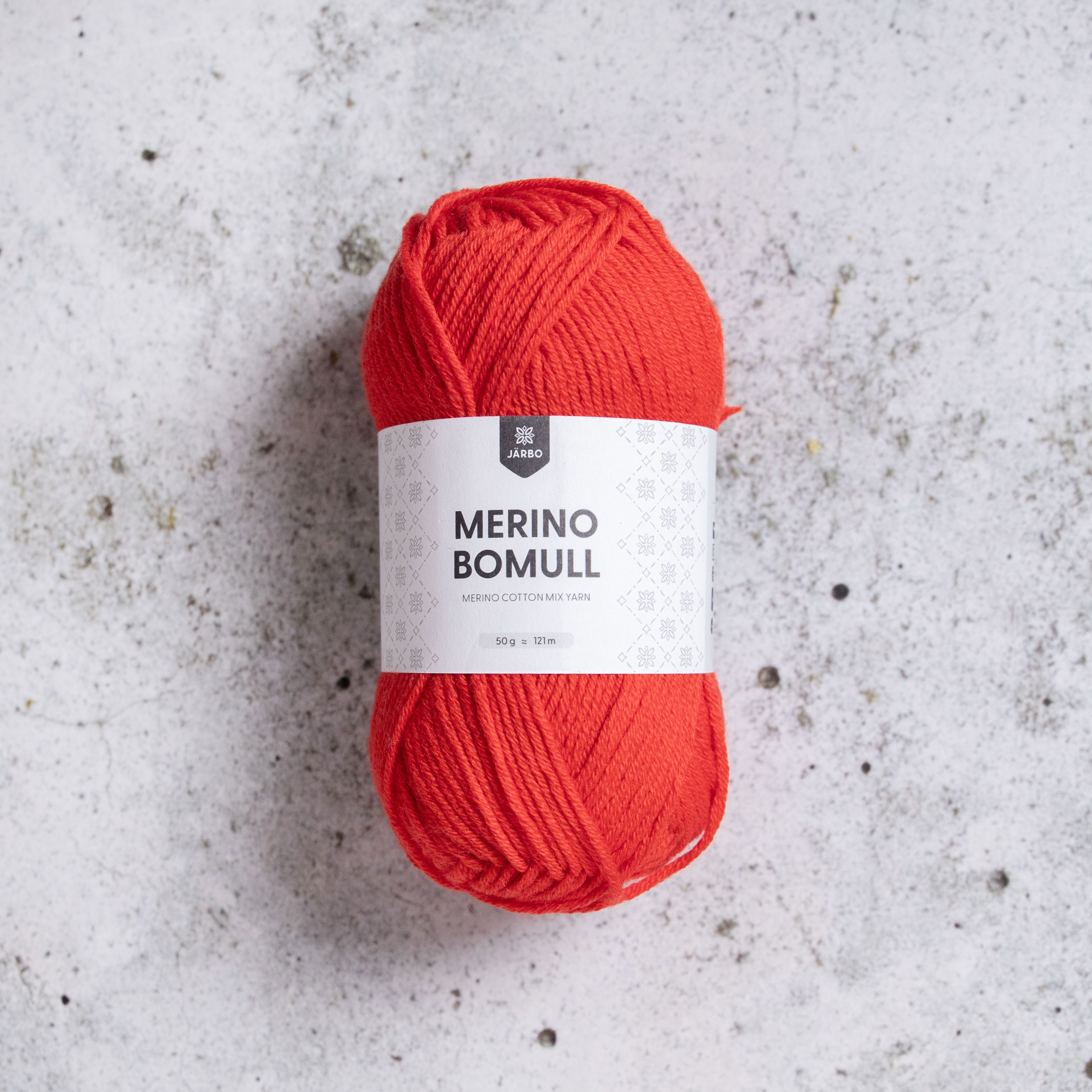 Järbo Merino Bomull 50g Fiery red 34014
