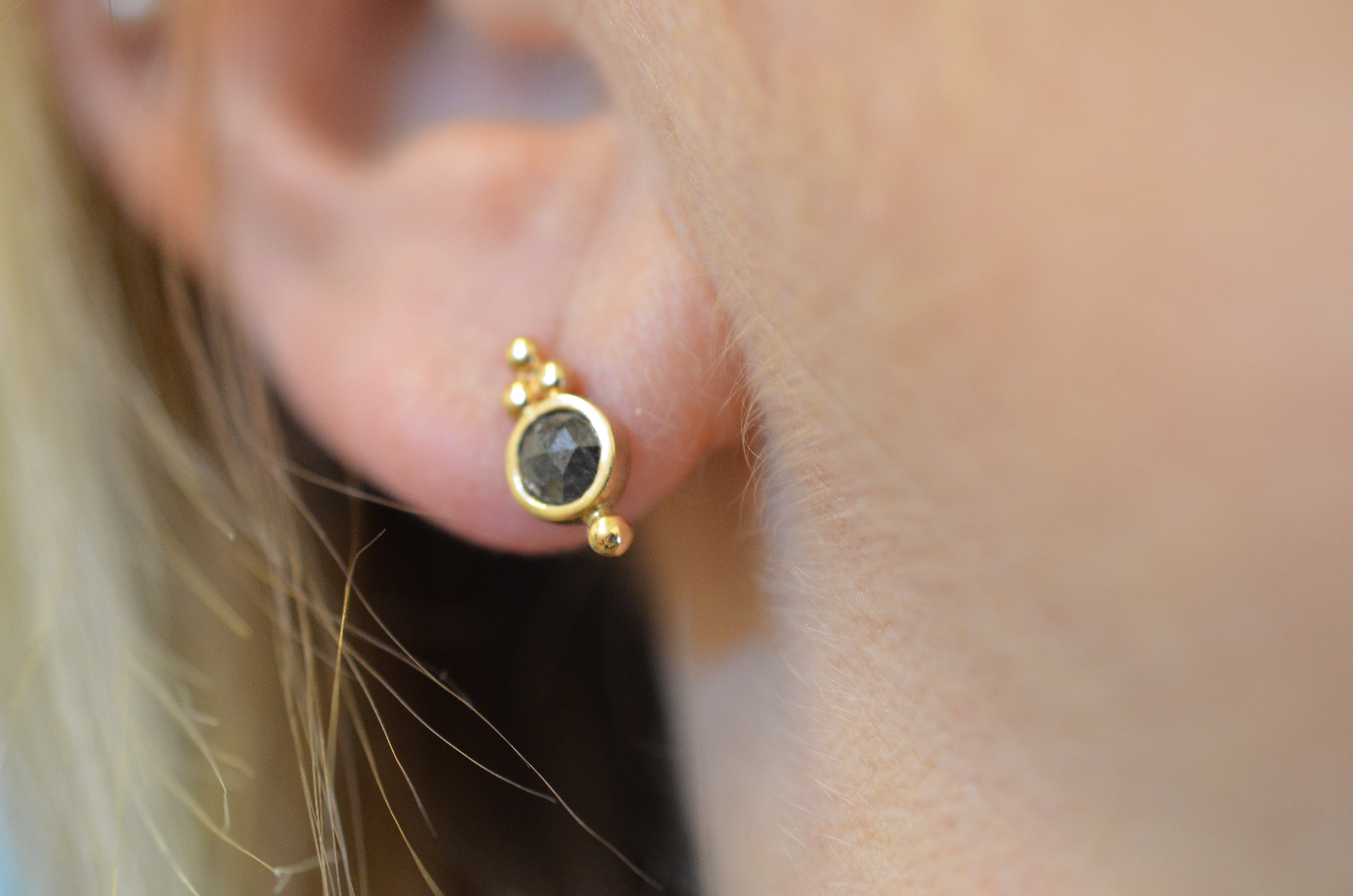 18k diamond earrings - 5
