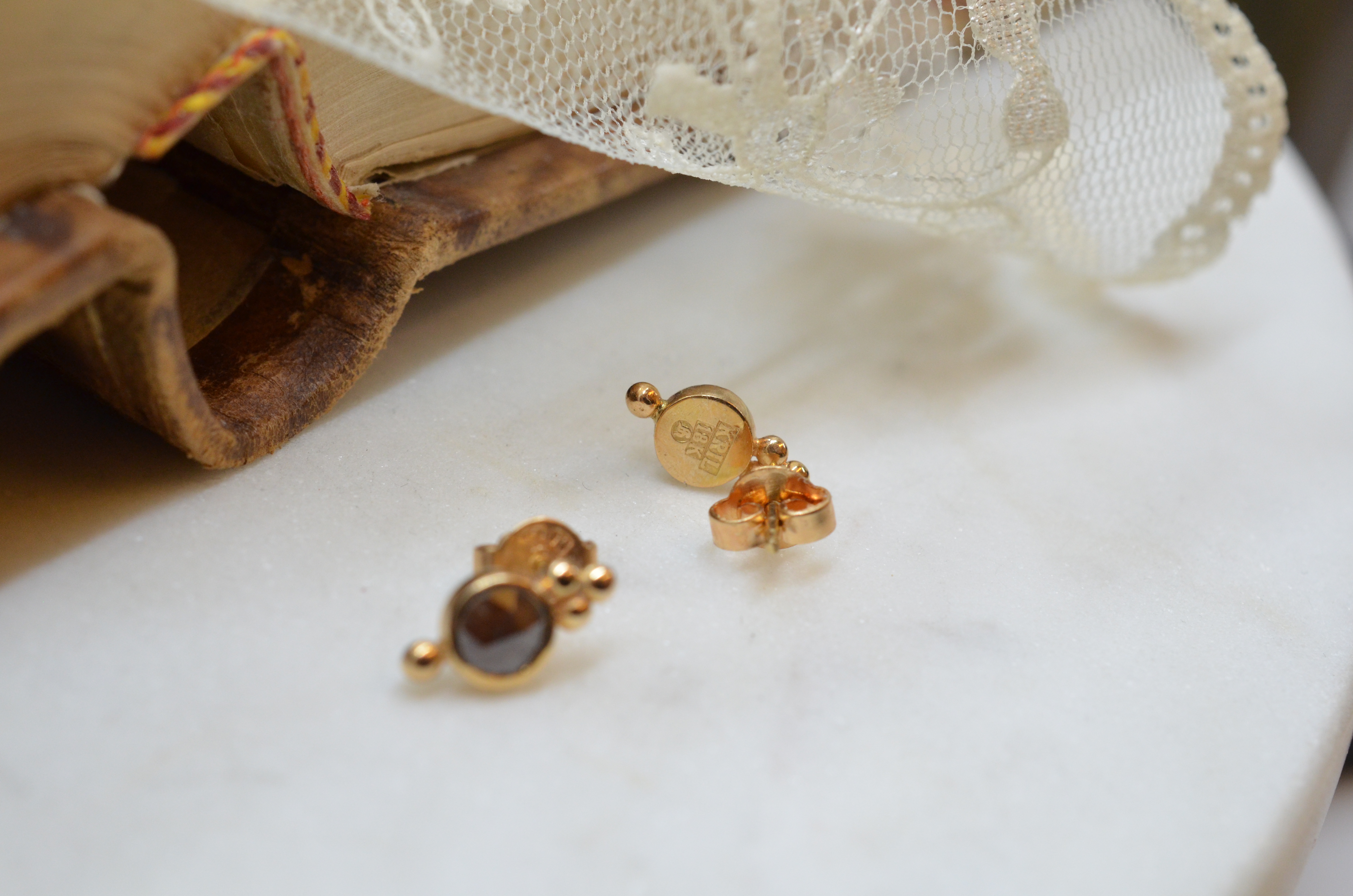 18k diamond earrings - 3