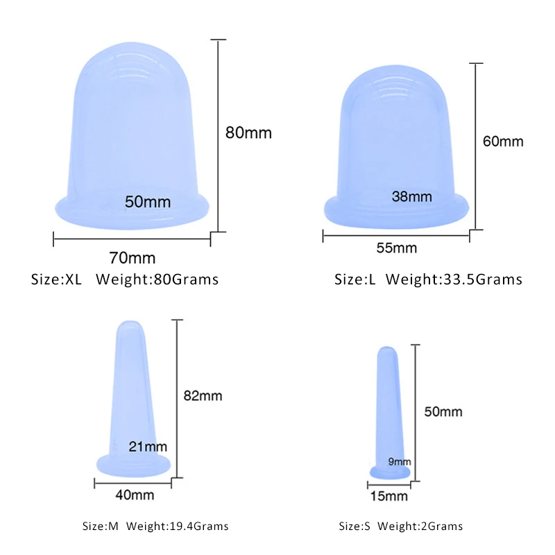 Massage mod cellulite - Massagekopper 4-pak - 6
