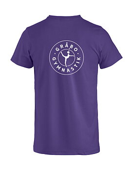 Basic Tee i lila bomull, i seniormodell Gråbo Gymnastik