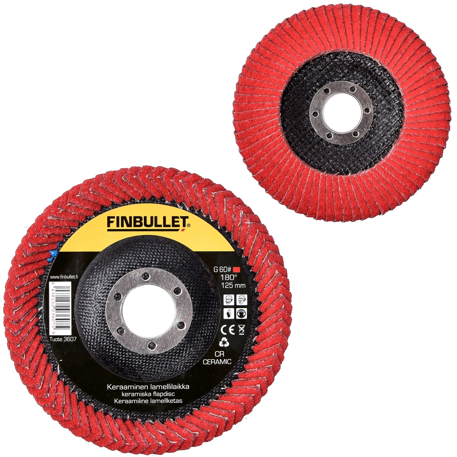 Keramisk lamellrondel 125 mm #60