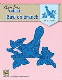 REA Nellie Snellen Die Blue -Bird on branch