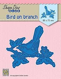 REA Nellie Snellen Die Blue -Bird on branch