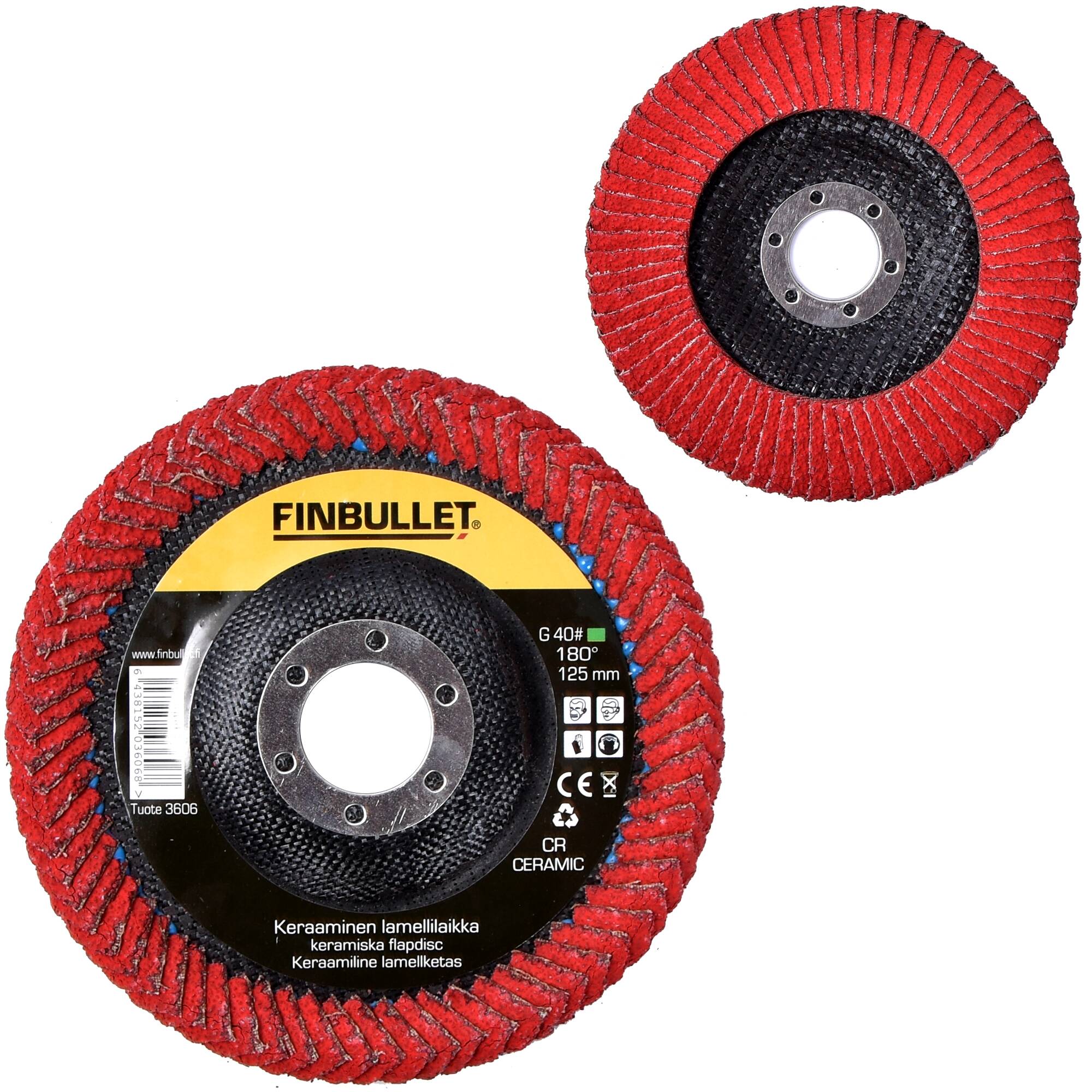 Keramisk lamellrondel 125 mm #40