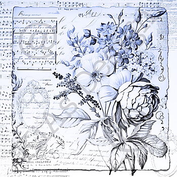 061 KD MP -Blå blommor i ljuva toner 