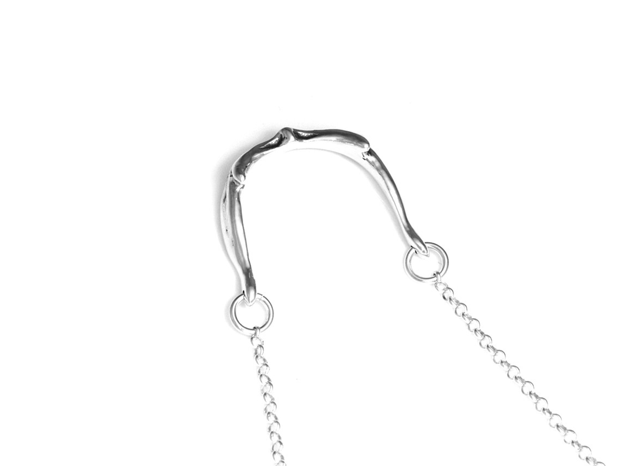 Tungben Halsband, Hyoid Skelett Smycke i Silver - 4