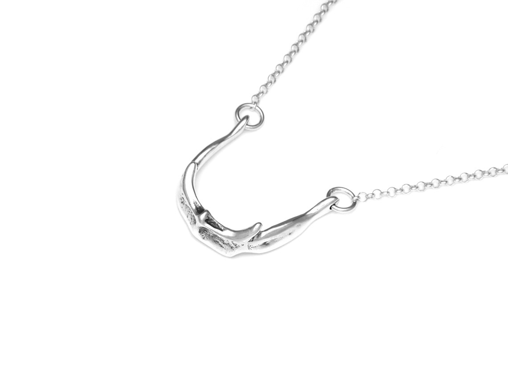 Tungben Halsband, Hyoid Skelett Smycke i Silver - 2