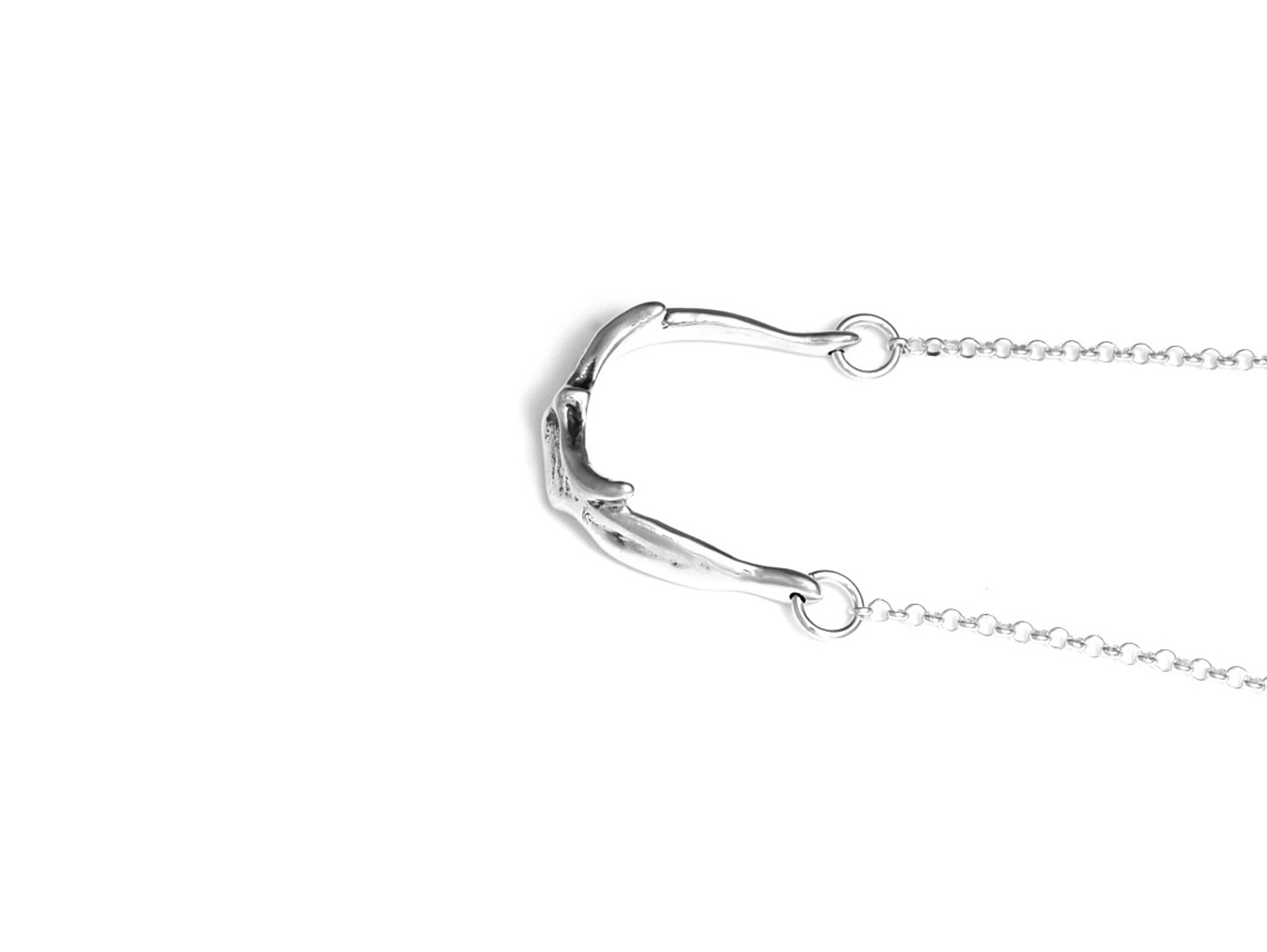 Tungben Halsband, Hyoid Skelett Smycke i Silver - 3