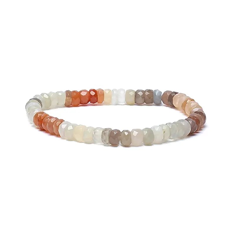 Armband mångfärgad månstensfasett  AA kvalitet  6 mm