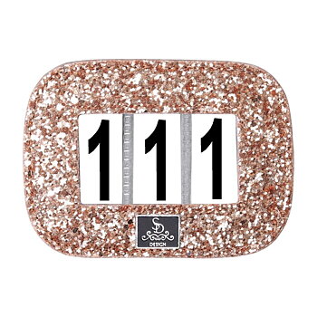SD Design Nummerlapp Roseguld Glitter