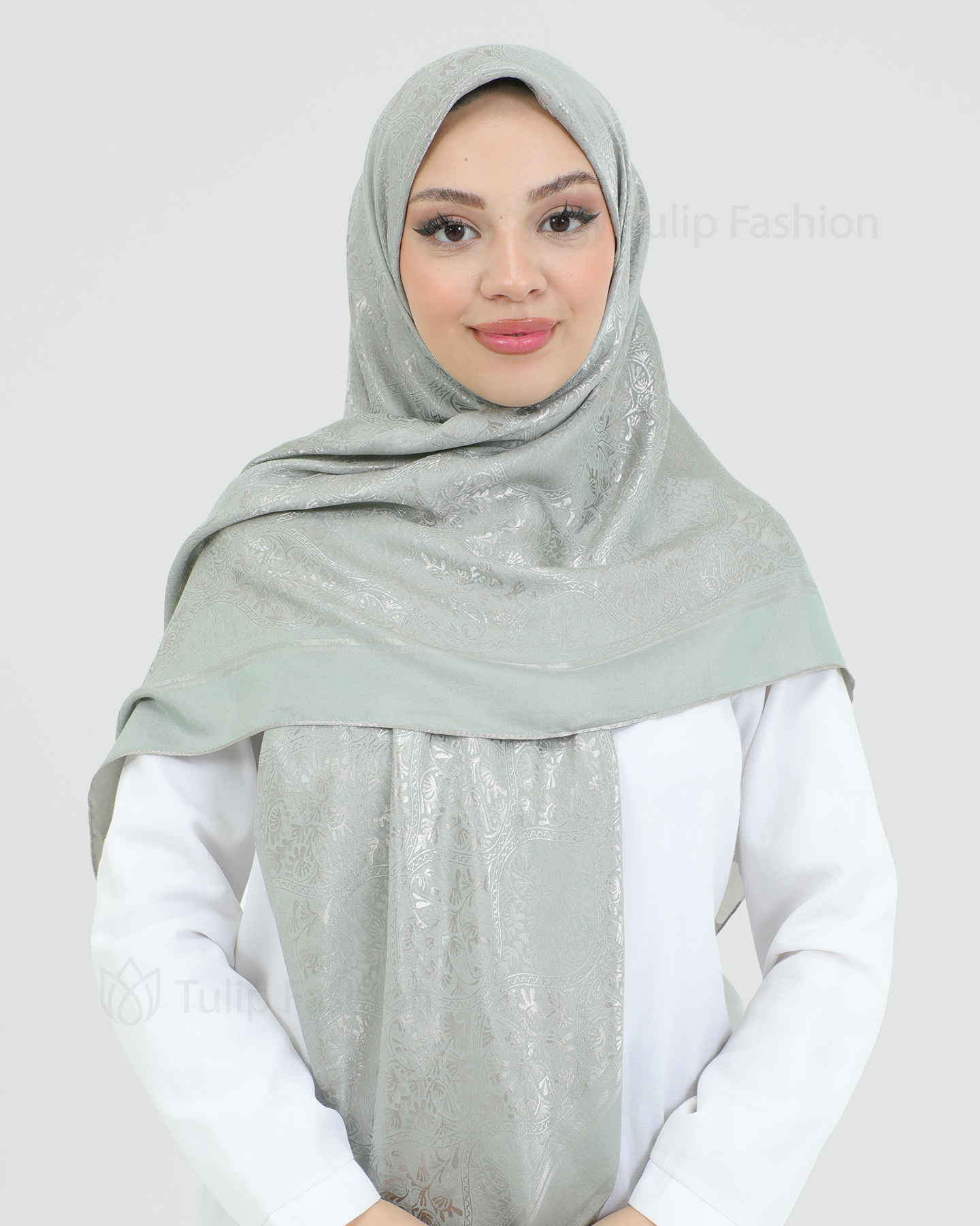 Hijab - Square Viskon 120 cm - Gray