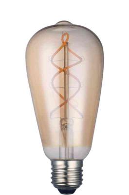 LED-lampa, Deco, oval edisonform, dimbar, guld