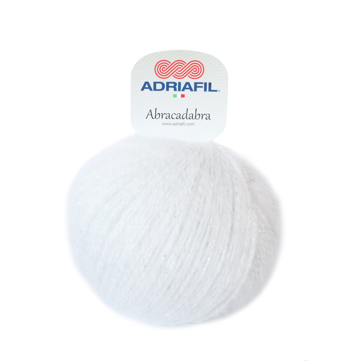 Adriafil Abracadarbra Vit 20 Glitter 21 maskor stickfasthet 4,5mm stickor