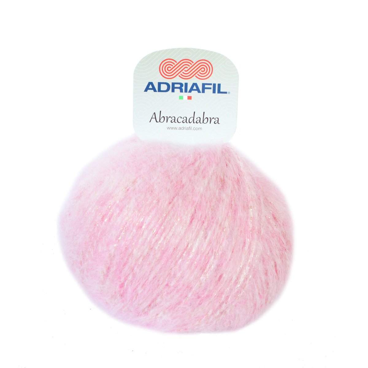 Adriafil Abracadarbra Rosa Col 23 Glitter 21 maskor stickfasthet 4,5mm stickor