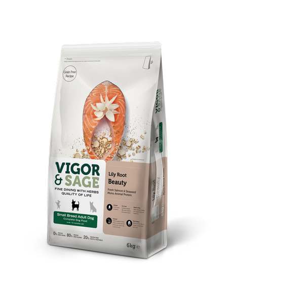 Vigor & Sage Small breed adult dog LILY ROOT BEAUTY BREED ADULT 6kg