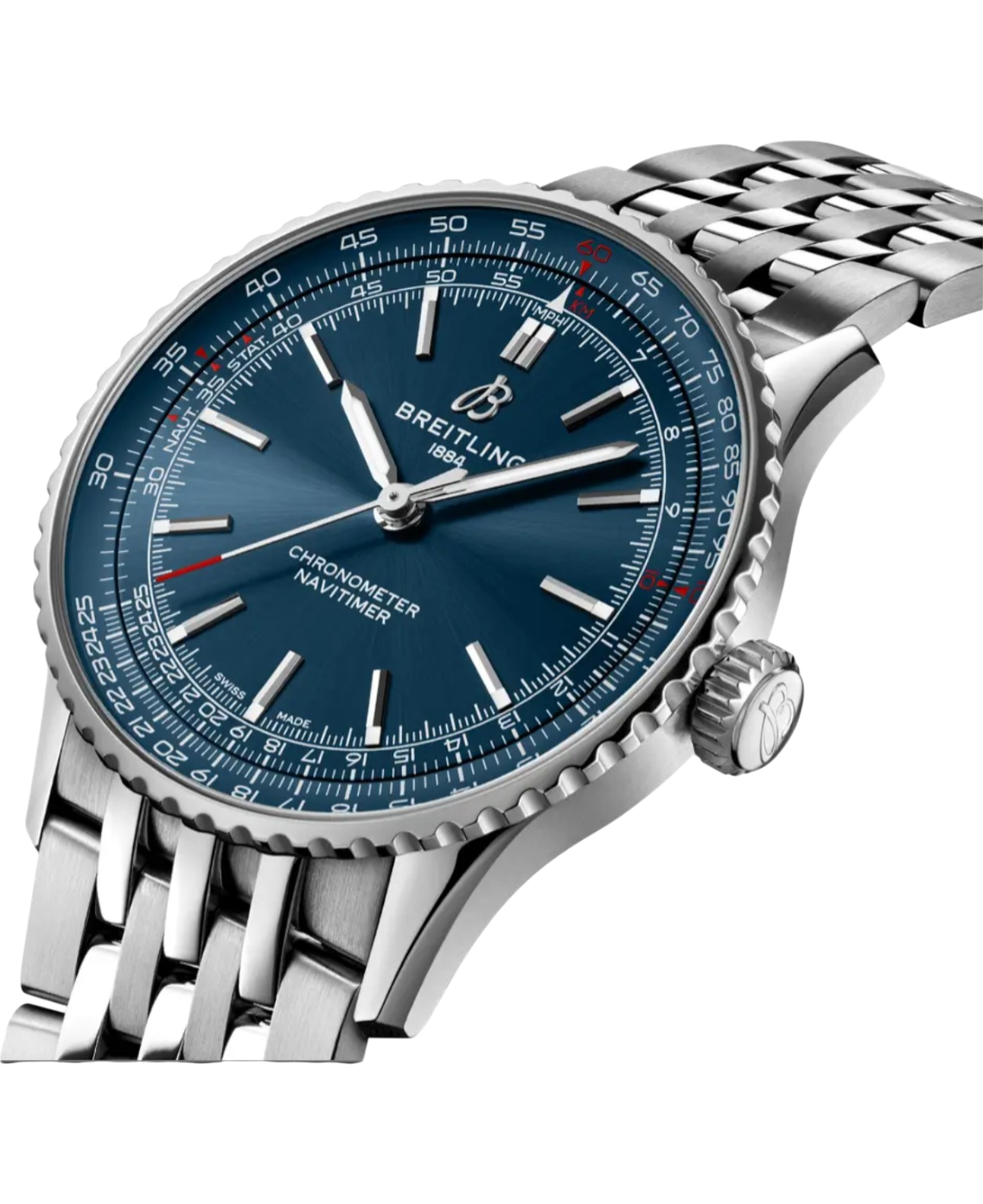 Breitling A17329161C1A1 Navitimer Automatic 41 blå profil